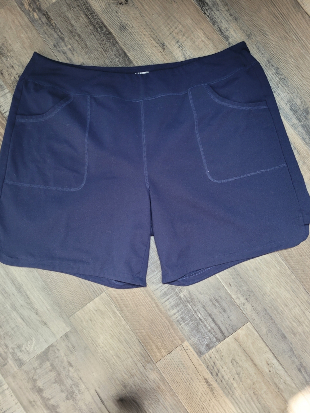 Lands' End Navy Size 2X Jersey Knit Casual Shorts